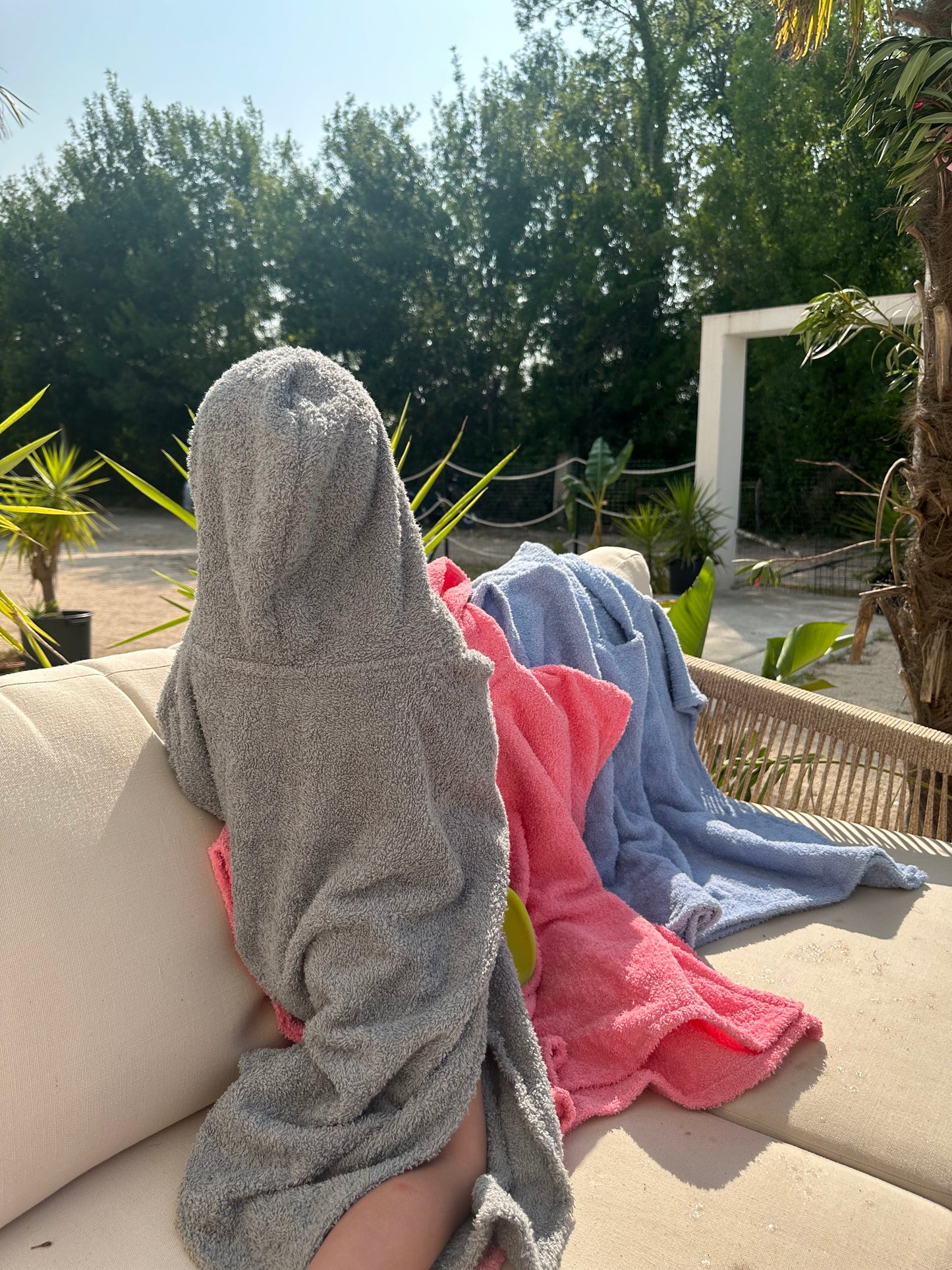 Pončo za plažu - SIVI