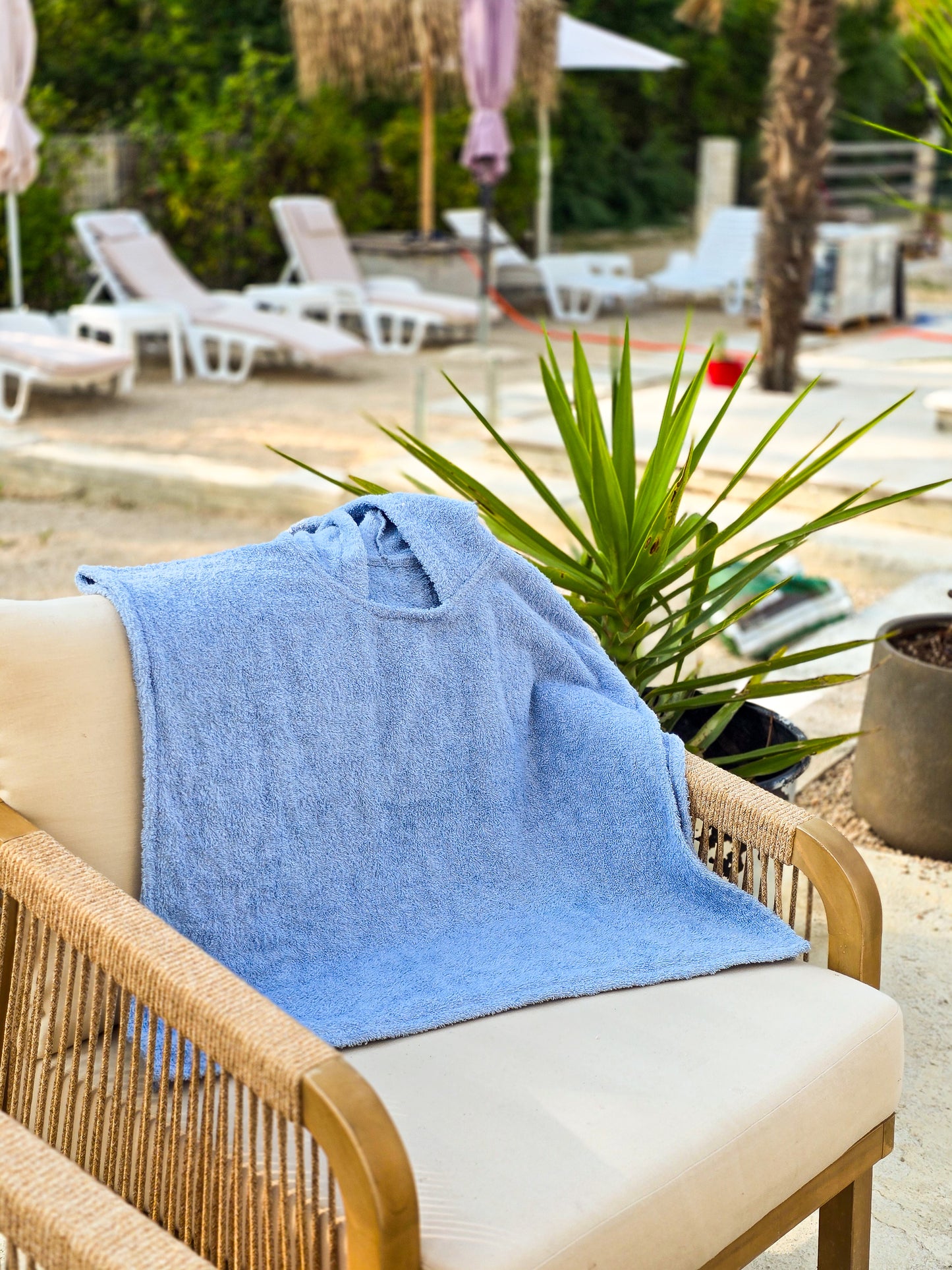 Pončo za plažu - PLAVI