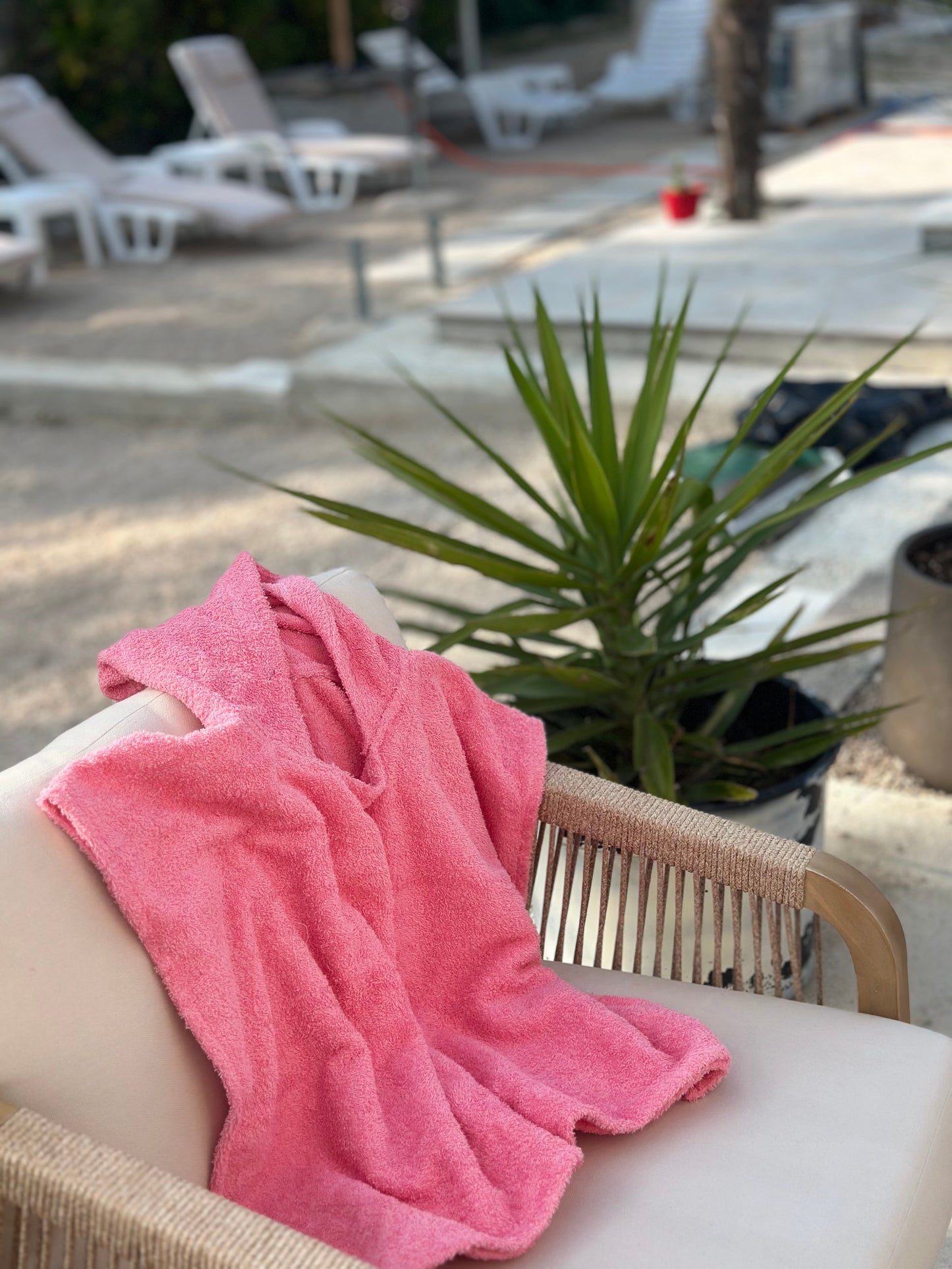 Pončo za plažu - ROZE